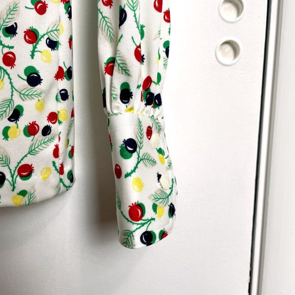 1970s vintage berry print button down shirt - size large - Picture 6 of 9